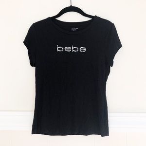 Bebe T-Shirt with Crystal Logo
